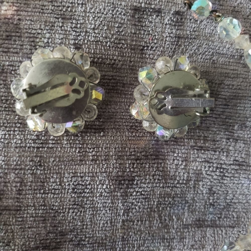 Beautiful Vintage Crystal Choker & Earrings Set - Picture 4 of 5